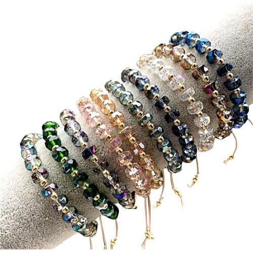 Crystal Bracelet Glass Beads Natural Freshwater Pearl Bracelets For Women Line Handmade Strand Bracelets Beaded Bracelet