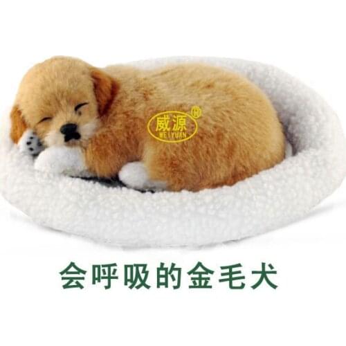 Pampered petz mate breathing dog Golden Retriever cute toy sleeping emulational mini lifelike lively visual vivid