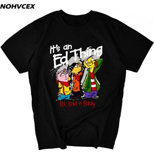 Fashion Casual 100% Cotton T-Shirt Top Quality New Brand MenS Ed Edd N Eddy Eds Tv Show Graphic
