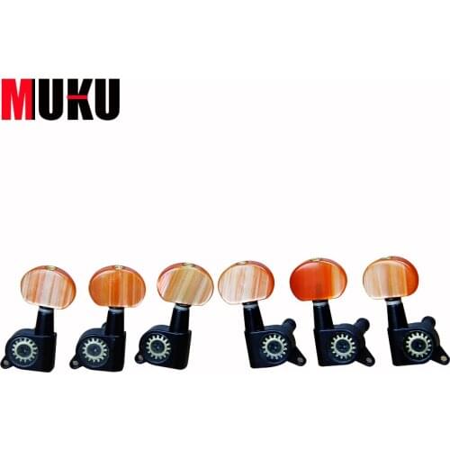 MUKU Guitar Tuning Peg Guitar Machine Heads Single silver Locked Machine Head M-01