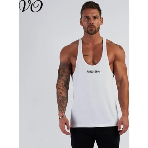 Summer fitness sports gyms breathable sportswear fashion vest jogger bodybuilding mens clothing outdoor sports training top