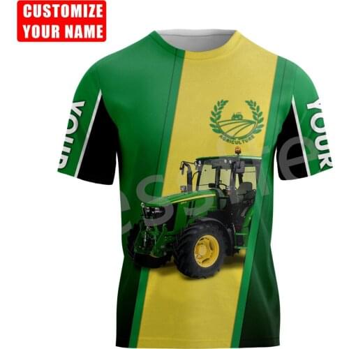 Tessffel Newest Worker Farmer Tractor Instrument Camo 3DPrint Summer Casual Unisex Funny Tee Shorts Sleeve T-Shirts Men/Women A3