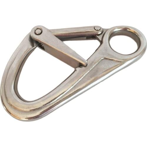 Marine Boat Stainless Steel Spring Loaded Snap Hook Hanger 110mm