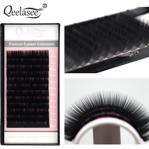 Qeelasee 0.10mm mink individual eyelashes maquiagem cilios makeup mink lashes for eyelash extension faux cils 8-18mm available