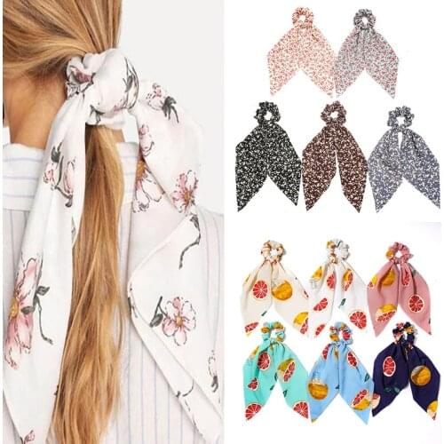 DIY Streamer Ribbon Fashion Ponytail Holder Scrunchies Hair Ties for Women Elastic Hair Bands Scrunchie Hair Accessory Headwear