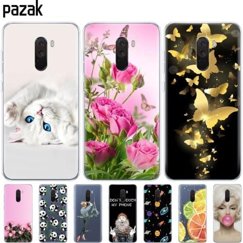 Silicone case For Xiaomi Pocophone F1 Case Xiaomi Poco F1 Soft TPU Phone Case For Xiaomi Pocophone F1 Global F 1 clear printing