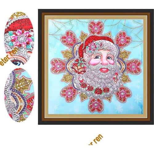Special shape diamond painting Christmas cross stitch kit 5D Santa DIY shaped explosion decorative painting Mosaic embroidery