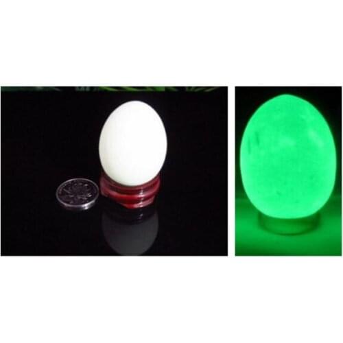 45mm -48mm Green Glow Calcite Glow In Luminous Crystal Egg The Dark Stone Ball Sphere egg Healing Wholesale 2pcs/lot