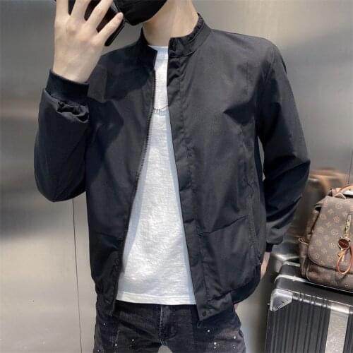Men Jacket Windbreaker Clothes Solid Color Stylish Streetwear Autumn Youth Popular Tidal Current The New Listing Free Shipping