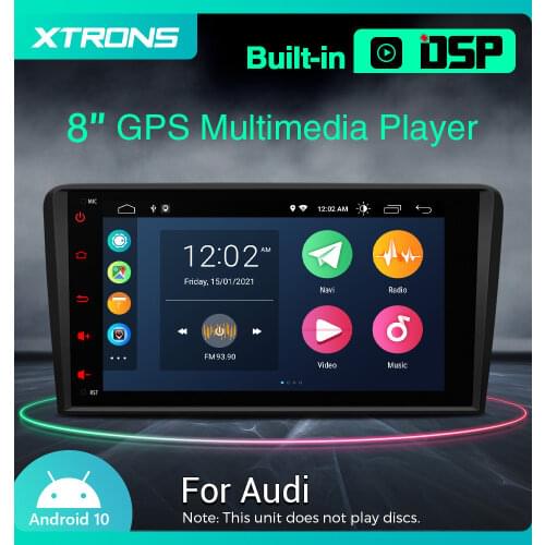 XTRONS 8'' Android 10.0 DSP Car Stereo Player Radio GPS OBD for Audi A3 8P 2003 - 2009 2010 2011 2012 S3 RS3 Sportback NO DVD