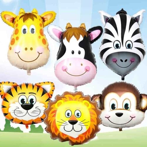 YADA INS Cartoon Lion&Tiger&Zebra&Pig Animal Shape Balloon Party Celebration Decorations Kids Adult Cartoons Balloons BN200008