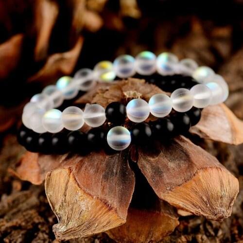 2pcs Distance Bracelet Stone Beads Charm Natural Stone Bracelets for Women Men Couples Friendship Bracelets Jewelry Gifts