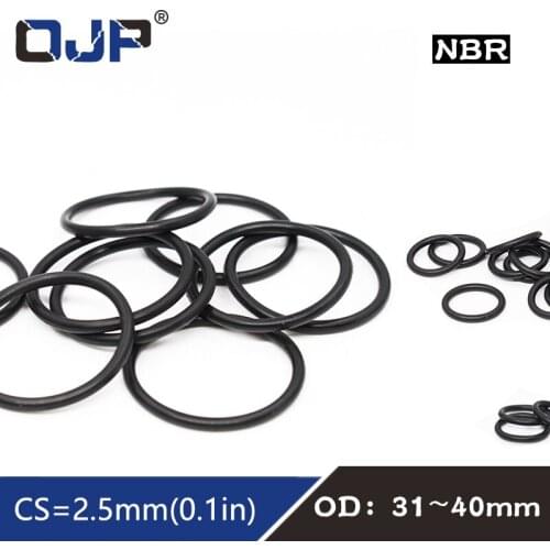 20PCS/lot Rubber Ring NBR Sealing O Ring OD31/32/33/34/35/36/37/38/40*2.5mm Nitrile O-Ring Seal Gaskets Oil Ring Fuel Washer