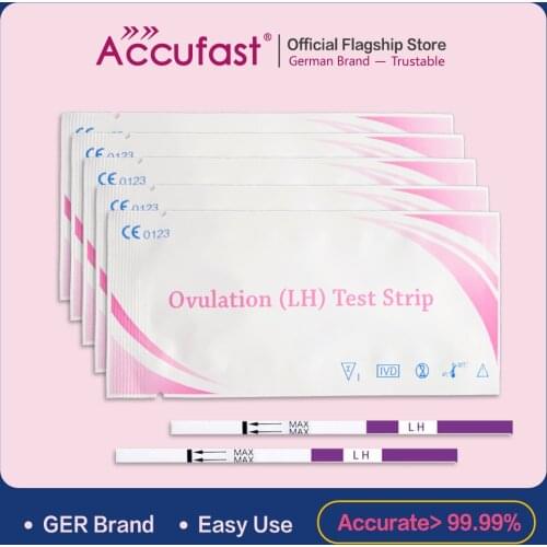 ACCUFAST 20Pcs LH Ovulation Test Strips Simple Household Self Urine Test Over 99% Accuracy Private Disposable Ovulation Test Kit