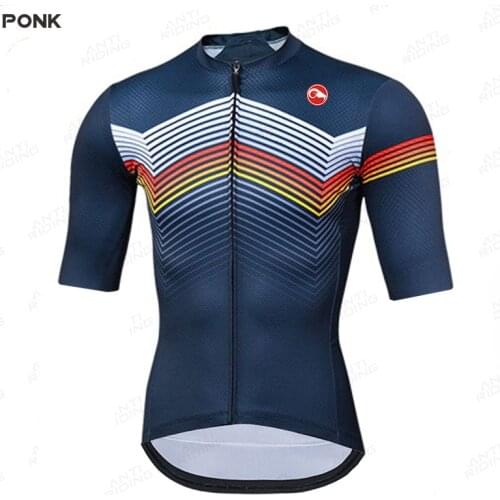 2021 Summer Bike Shirt Mens Cycling Jersey Short Sleeve Sportswear Clothing Road Bike Jersey Maillot Ciclismo Hombre Team shirt