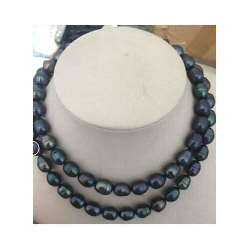 32"9-10MM NATURAL SOUTH SEA WHITE GOLD PINK PURPLE ROUND PEARL NECKLACE AA