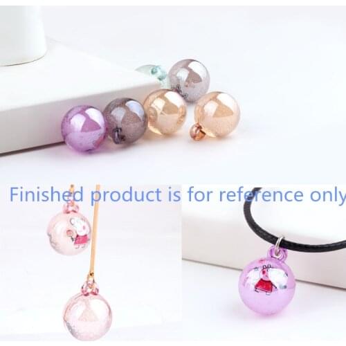 50pcs/lot animal print color acrylic geometry round shape balls charms diy jewelry earring/bracelet/necklace pendants accessory