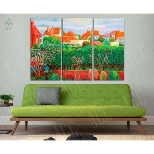 Watercolour Fields Canvas Rural Landscape Wall Art Print