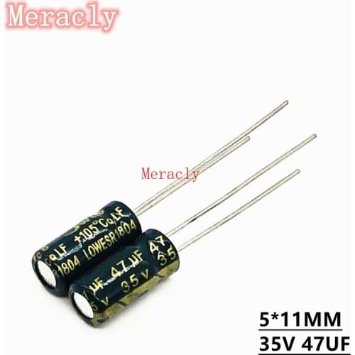 50-1000 PCS 35V 47UF Wholesale aluminum electrolytic capacitors 20% high frequency and low resistance, good quality