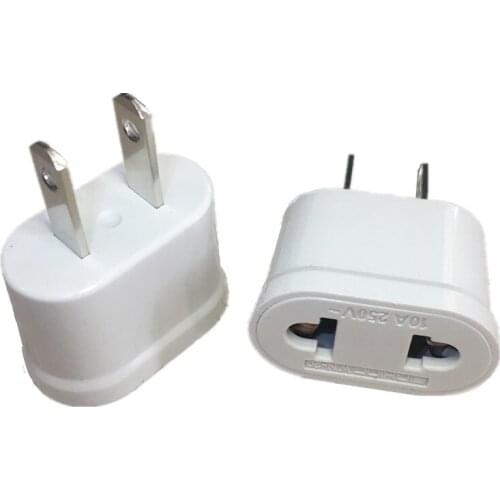 US American Plug Adapter 2 Pin EU European Euro Europe AU KR To US JP Travel Adapter Plug Outlet Power Electric Socket Outlet