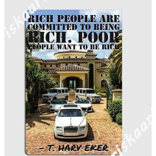 Rich People Metal Sign Plaques Custom Club Party Bar Cave Tin sign Posters