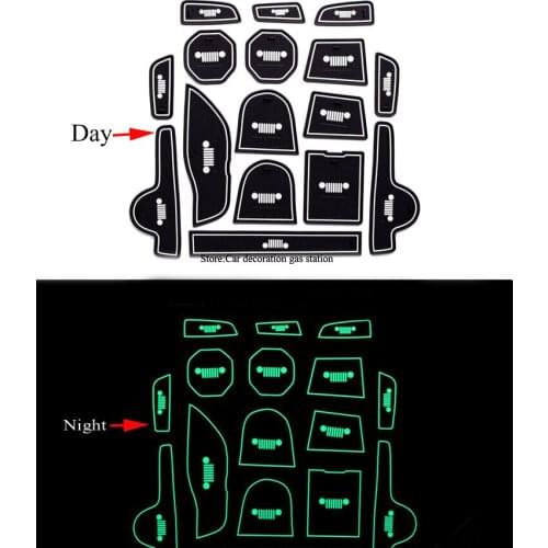 FOR Jeep Renegade 2015 2016 limited latitude trailhawk PVC cup mat cup holder slot storage holder trim 16pcs 2016