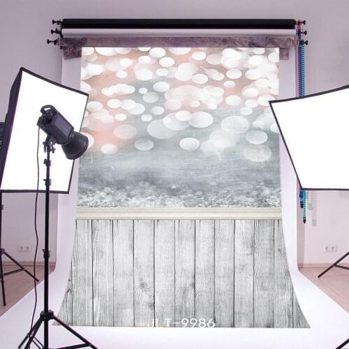 Photography Backdrops Bokeh Halos Twinkle Vintage Stripes Wood Floor Seamless Merry Christmas Photo Background