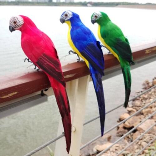 Artificial Parrots Bird Home Decor Simulation Birds Vividly Parrots Garden Ornament Decoration for Lawn