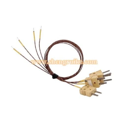 High temperature resistant K type temperature measuring line GG-K-30 with high temperature resistant plug