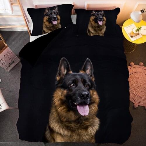 3d Pet Dog Bedding Set German Shepherd Animal Duvet Cover 2/3pcs Pillowcase Adults Quilt Comforter Covers Customize Bedclothes