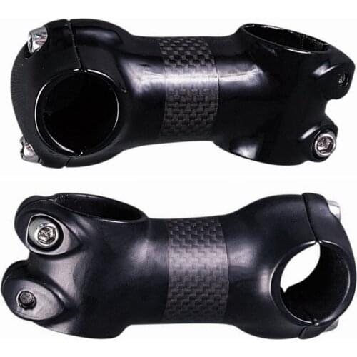 Matt Glossy 3K Carbon + Aluminum Bike Stem 25.4 mm Bicycle Stem Length 50mm 60mm 70mm 80mm Fork Diameter 1-1/8" (28.6mm)