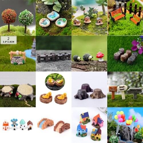 Micro Landscape Ornament Table Chair Resin Craft Fairy Garden Miniature Terrarium Figurine DIY Waterproof Decoration Kit