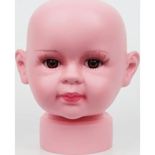 34 CM Unbreakable Realistic Plastic Baby kid Mannequin Dummy Head , Manikin Heads