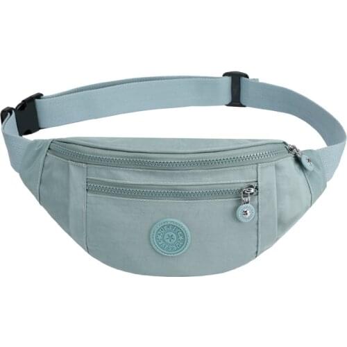 2021 New 6 Colors Solid Fanny pack womens Nylon Small Belt bag womens Casual Sports Banana bag Fashion Mini Bag for phone