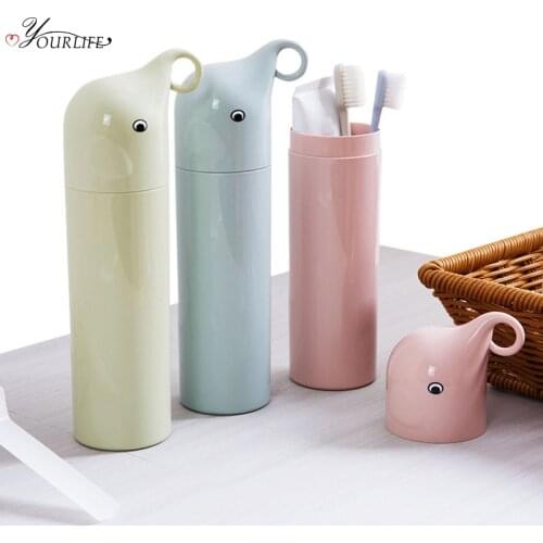 OYOURLIFE Bathroom Toothbrush Storage Box Portable Travel Toothbrush Toothpaste Organizer Tableware Fork Spoons Protect Case