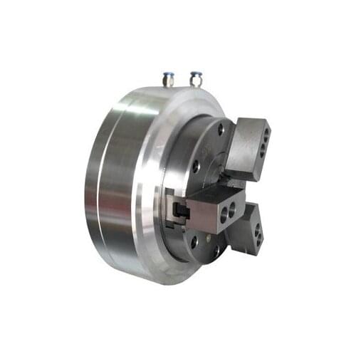 0.4-0.8Mpa KQ200T-3 Three-jaw front-mounted hollow pneumatic chuck High-precision quick chuck Lathe accessories