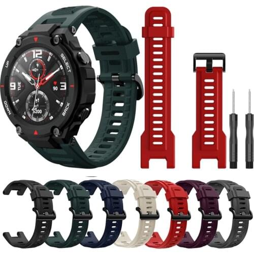 Silicone Adjustable Band For Huami Amazfit T-Rex Replacement Strap For Xiaomi Amazfit T-REX Pro Smart Watch Bracelet Sport Wrist
