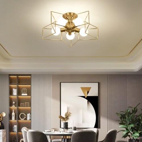 Modern LED Chandelier For the childrens room Bedroom home Kids girl Gold Star Ceiling lamp indoor Nordic Decor Light Fixtures