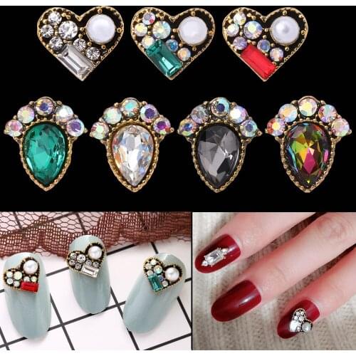 Heart Type Nail Stickers Delicate Gloss Nail Art Sticker Ornaments Metal Brilliant Refraction