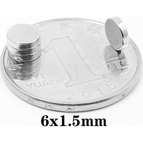 50~1500pcs 6x1.5 mm Super Strong Magnetic Magnet 6mmx1.5mm Permanent Neodymium Magnets disc 6x1.5mm Small Round Magnet 6*1.5 mm