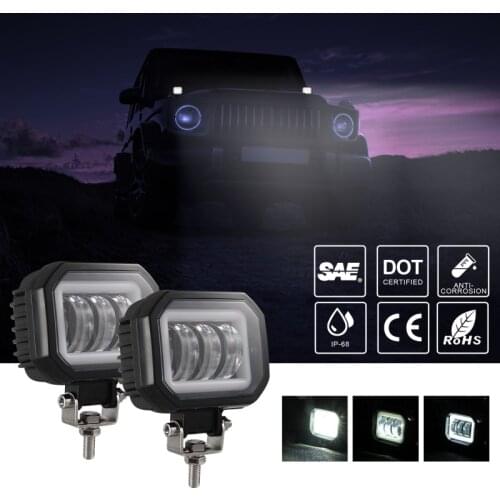 2x 6000K 30W Led Motorcycle Headlight All Aluminum Housing Moto Led Lamps Powerful Flash Motocross Spotlight For Motorcycle