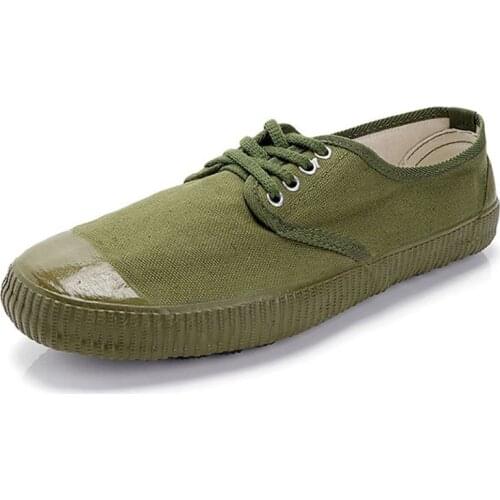 USHINE EU35-45 Canvas Wear-resistant Outdoor camouflage Military Training Farm Bulding Hiking Sneakers Shoes Man Woman big size