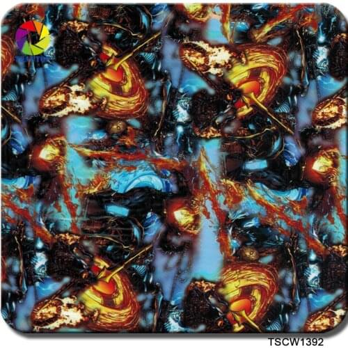 TSAUTOP Size 0.5m x 20m hydrographic printed film water transfer printing film aqua print film wdf1392