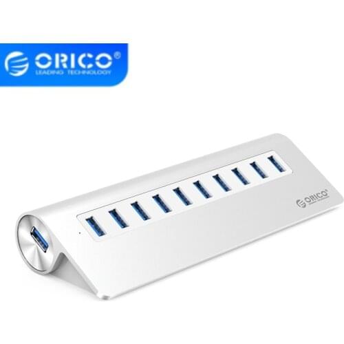 ORICO Aluminum 4/7/10 Port USB 3.0 HUB 5Gbps High Speed USB Splitter With 12V Power Adapter For PC Laptop Macbook Computer