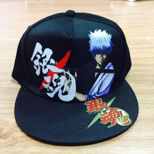 Japanese Anime Gintama Sakata Gintoki High Quality Nylon Casual Hat of Hip-hop Cap for Boys or Girls