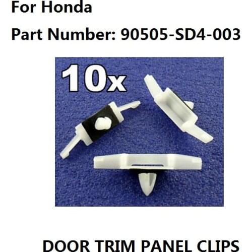 X10 For Honda Side Window Rain Channel / Drip Moulding Trim Fastener Clips New-90505-SD4-003