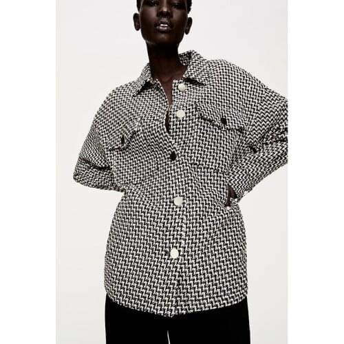 2021 New Autumn Women Plaid Coat Jacket Casual High Quality Warm Turn Down Collar Overcoat Fashion Long Sleeve Coats Packet Tops