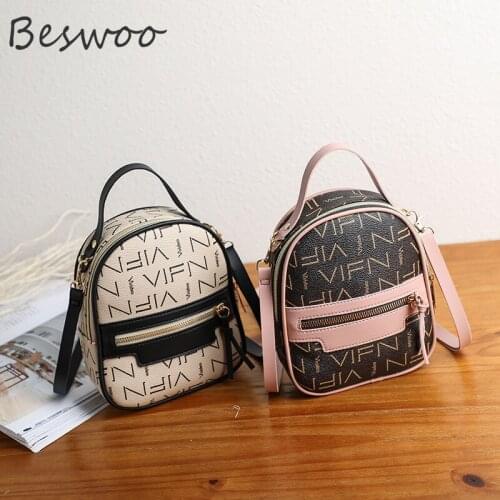 Womens Backpack Fashion Leather All-matching Shoulder Bag Letter Printing Outdoor Handbags Casual Bags for Women Dropshipping