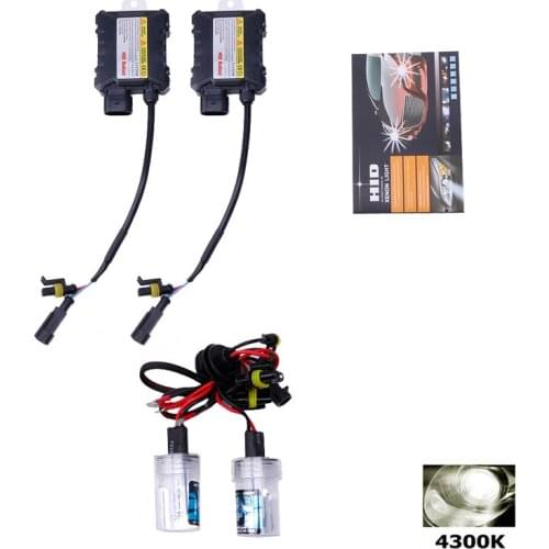 2pcs 4300k H7 HID Xenon Headlight Conversion Bulbs Kit 55W