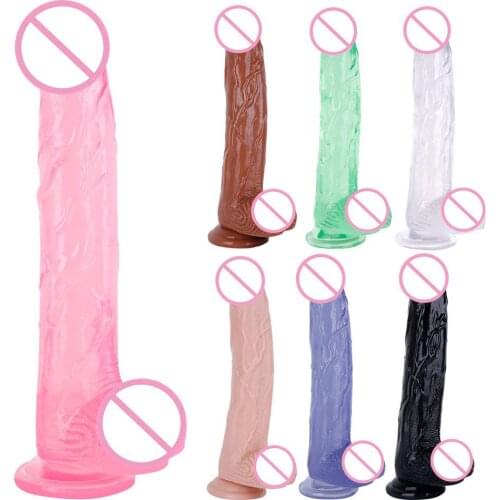 32cm Woman Masturbating Colorful Penis Flexible Realistic Huge Dildo Ass Stuffed Porn Oversized Penis Sex Toys For Women